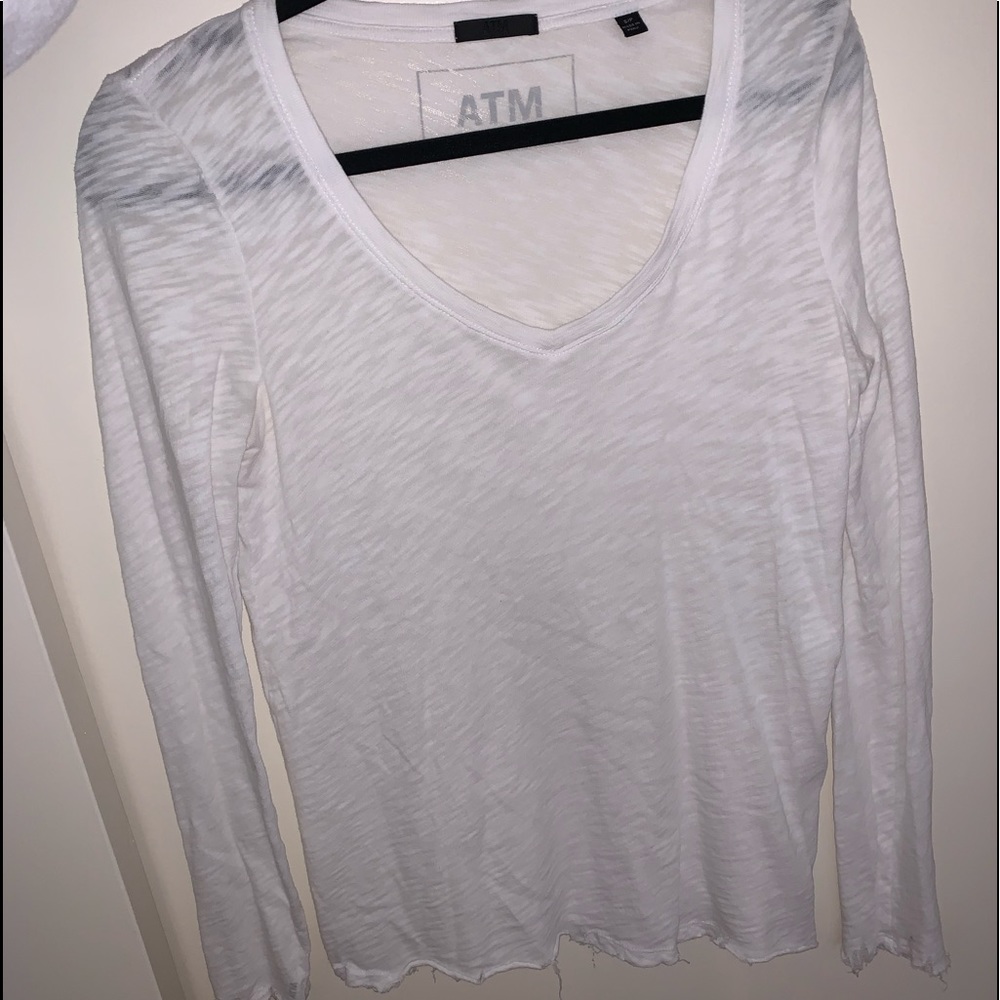 ATM long sleeve distressed t-shirt